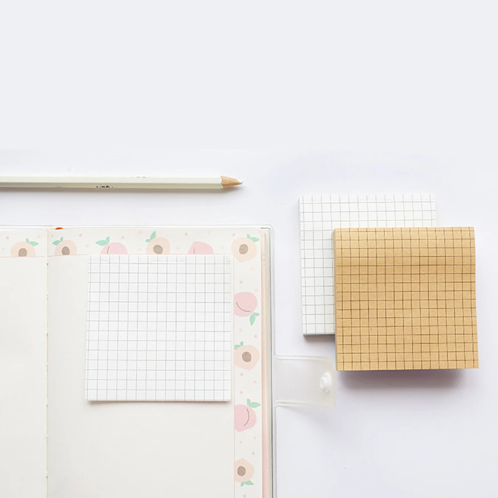 

7pcs Eco-Friendly Kraft Paper Message Pads Adhesive Reminder Notes With Lines For Office Use Notepad