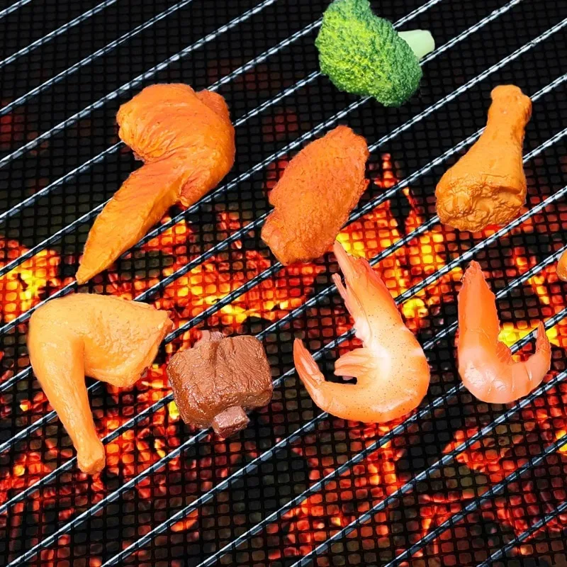 Grill Mesh Mat Set of 5, BBQ Grill mats,Barbecue Grill Accessories, Reusable Non Stick, Works on Gas, Charcoal, Pellet Grill ETC