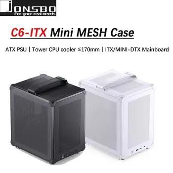 JONSBO C6-ITX Portable Desktop Mini Mesh Case Tower Cooler Supports ≤170mm ATX PSU Comes with ITX/MINI-DTX Motherboard Sleeve