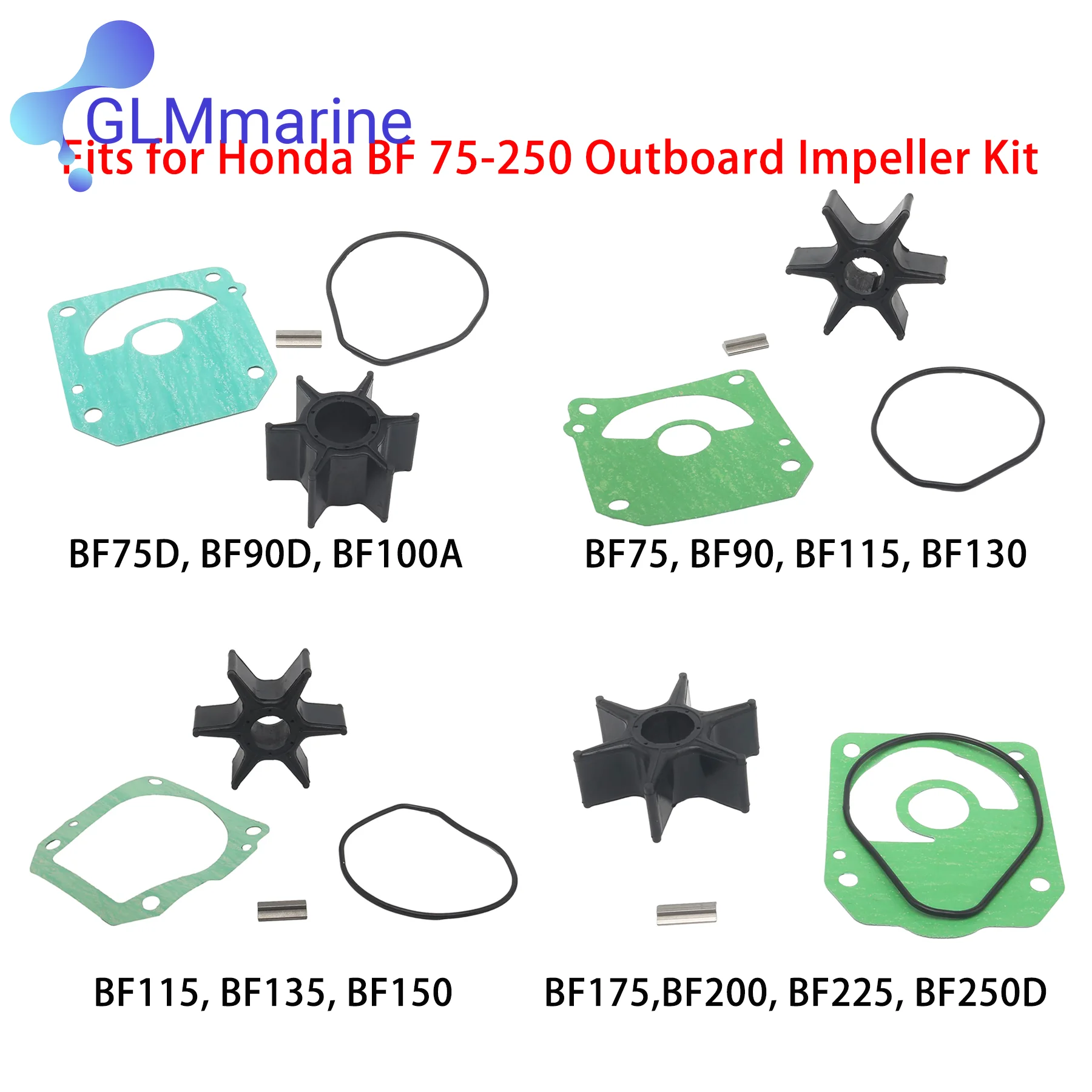 

Outboard Impeller Service kit Fits for Honda 4 Stroke BF 75 90 115 130 135 150 175 200 225 250 HP Motor 06192-ZY9 06192-ZW1