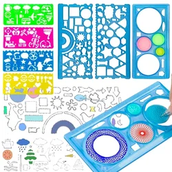 Drawing Stencils Set Funny Interlocking Gears Wheels Spirograph Painting Toys Arts Crafts Ideal Creativity Activity Accessories