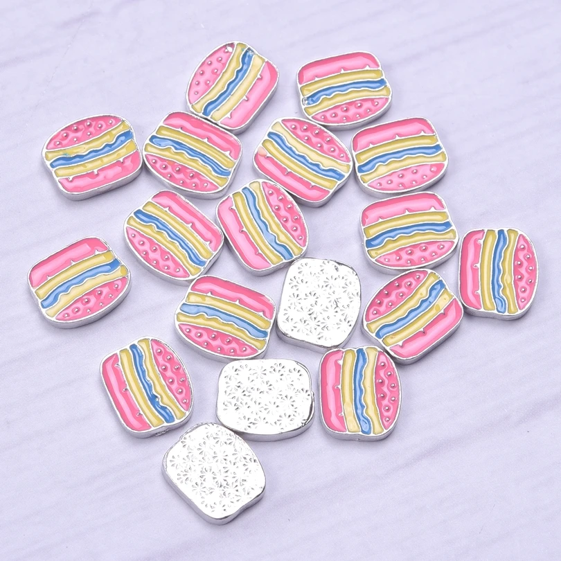 20Pcs/Lot Mini Funny Food Hamburger Popcorn Ice Cream Beads For Jewelry Making Cute Cupcake Drinks Floating Locket Charms Bulk