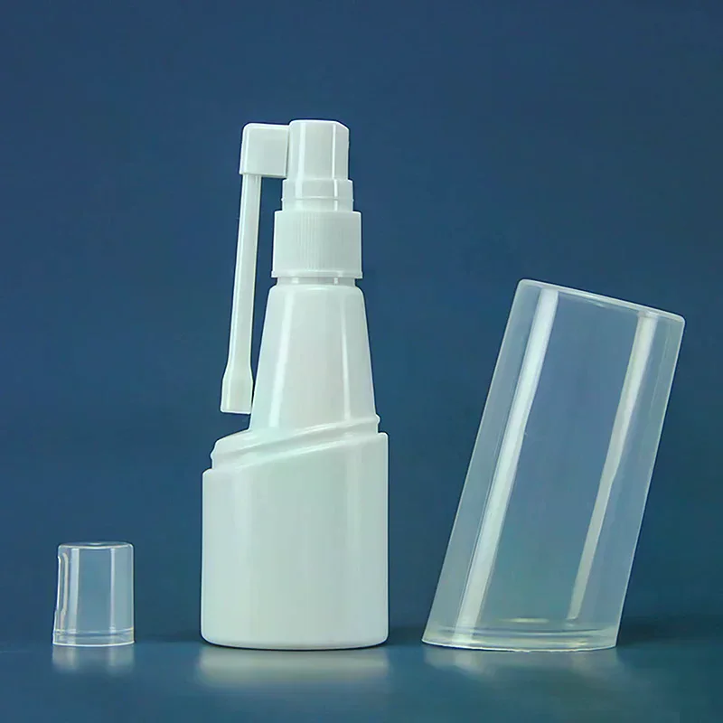 Botella pulverizadora basculante de 25/50ml, botella con bomba de nariz de elefante, botella lateral, botella de plástico para líquidos, rotación separada, embotellado en aerosol 360