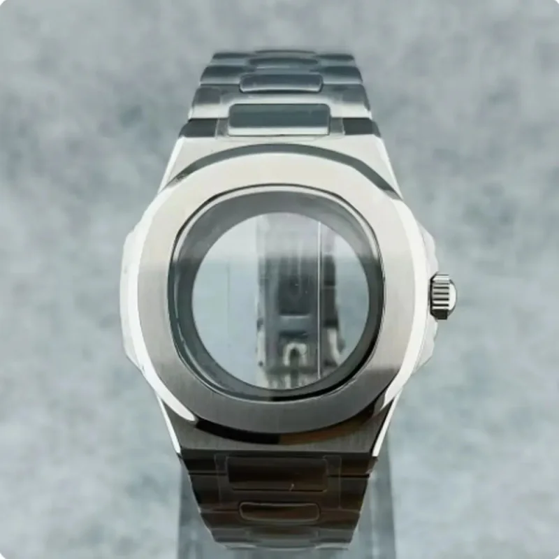 

Nautilus 42mm 316L stainless steel sapphire glass transparent back case suitable for NH35 NH36 NH38 movement