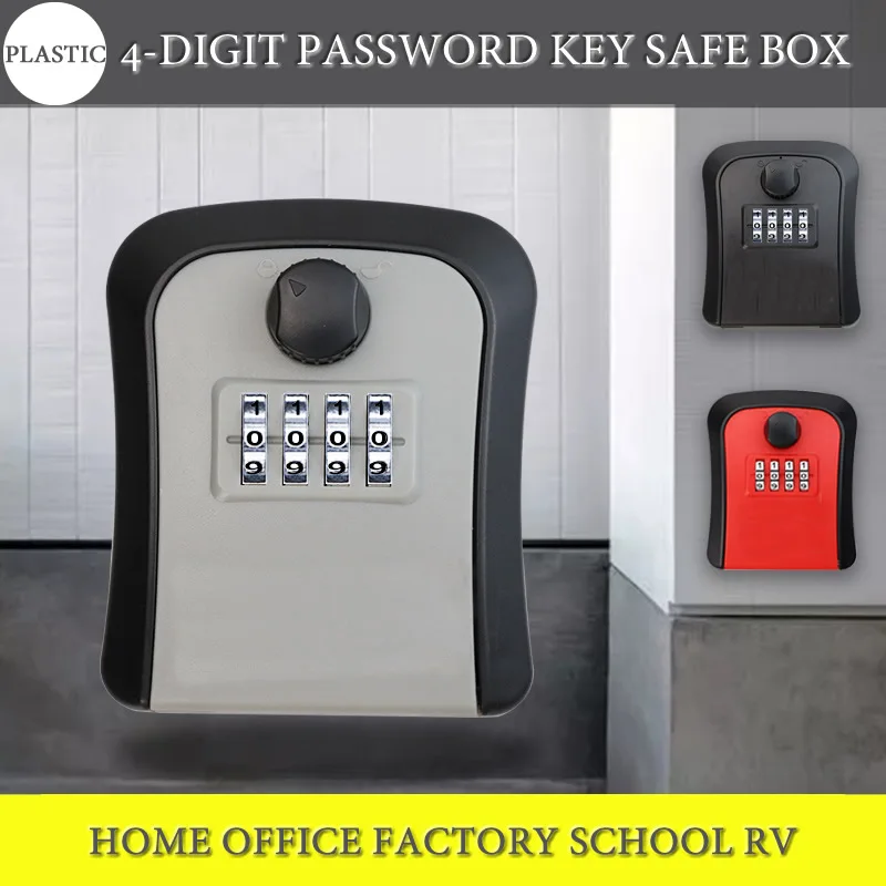 Plastic Key Safe Box, Combination Lock, Spare Keys Stash, Secret Hidden Storage, Organizador para casa, escritório, apartamento