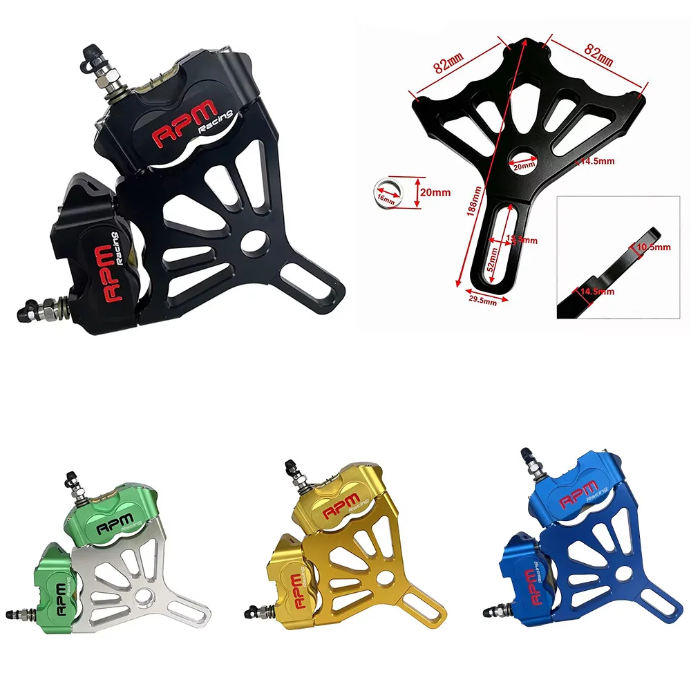 RPM Motorcycle Double Rear Brake Caliper With Adapter Bracket For Talaria Surron Yamaha Suzuki Keeway Honda KTM Pitbike