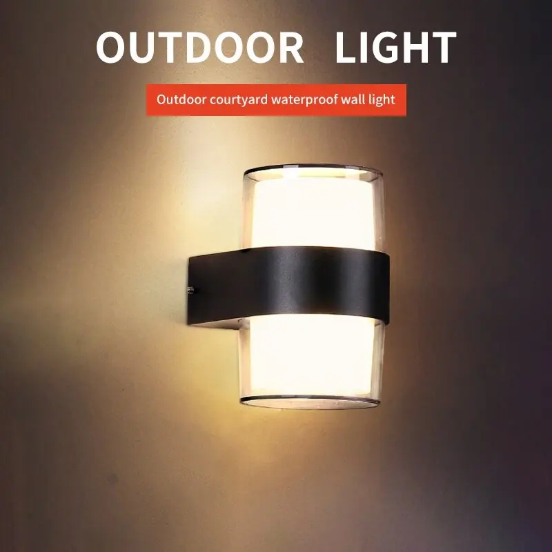 Outdoor Wall Light LED Wall Lamp IP65 Waterproof Lampu Dinding For Yard Garden Living Courtyard Patio Villa Hotel Lamp