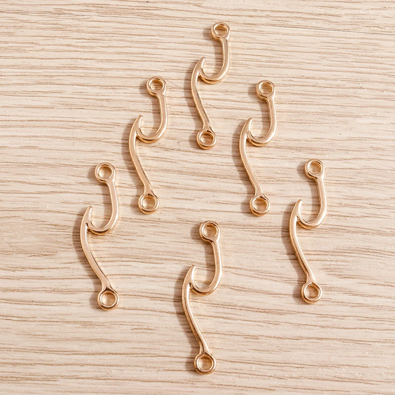 Tusember 30 Stück 7*32mm Legierung Goldfarben Strandwellen-Charms für Anhänger, Halsketten, Armbänder, handgefertigte Schmuckzubehörteile, DIY-Schmuckherstellung – Detail 5