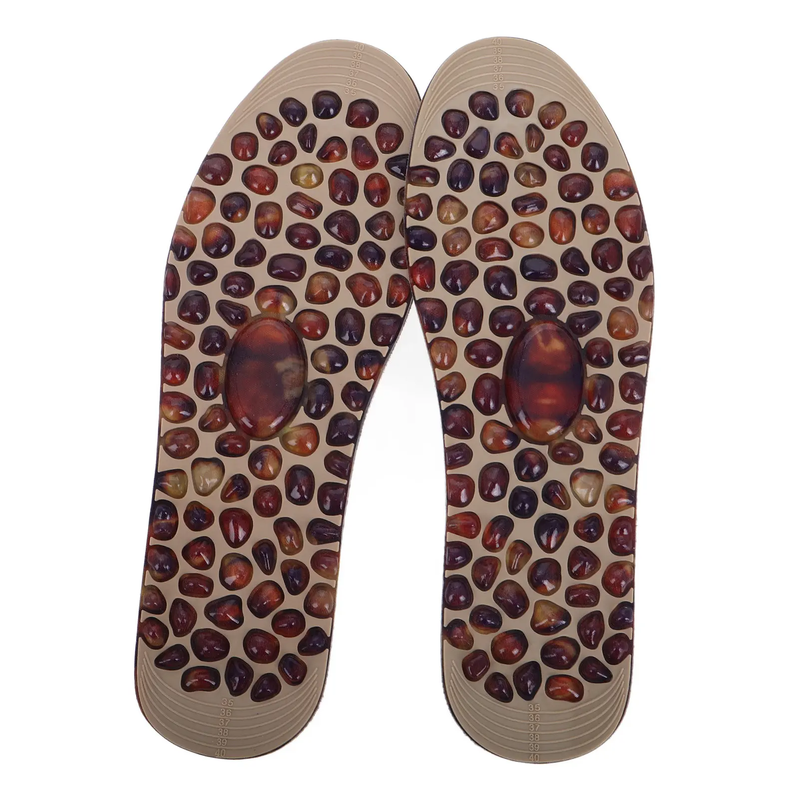 

1Pair Massage Insole Foot Pressure Relief Tpr Breathable Antislip Foot Massage Pads Decompression Insoles