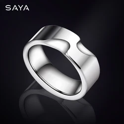 Tungsten Rings for Men Women 8mm Width High Polished Silver, Fashion Jewelry Gift Rings, Free Shipping, Engraving