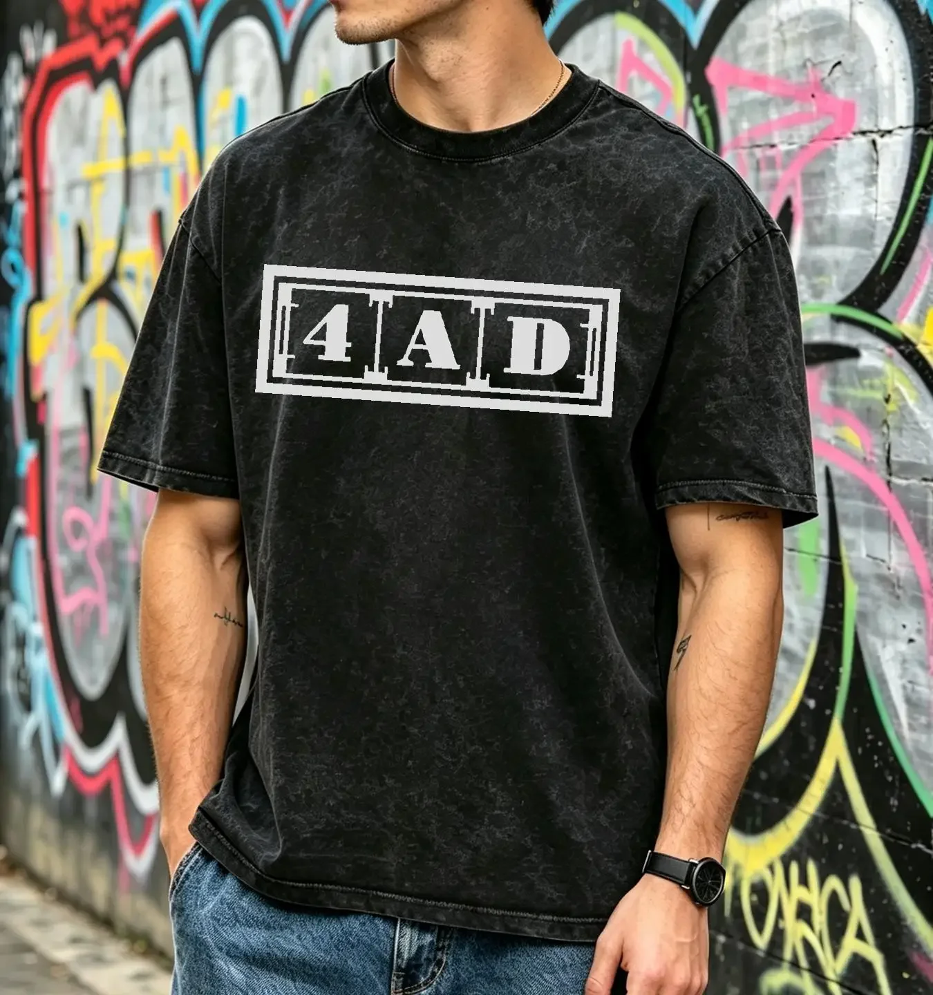 washed T Shirt 4AD Records logo Cocteau Twins Dead Can Dance Pixies Bauhaus Modern English The Birthday Party Post Punk Goth