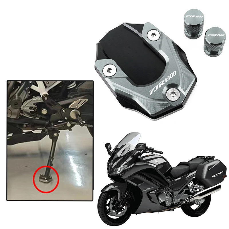 Accessoires de Scooter Moto béquille agrandir plaque pied Support couverture béquille latérale Extension pour YAMAHA FJR1300 FJR 1300 2001 - 2019