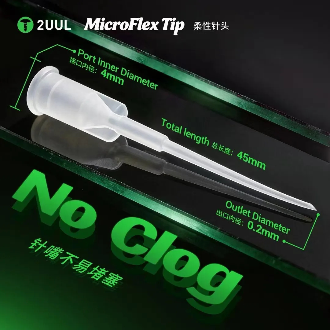 

Наконечники 2UUL MicroFlex Tip, 50 шт., мягкие, гибкие, прецизионные, для дозирования, с защитой от царапин, для ремонта телефонов, для жидких клеев