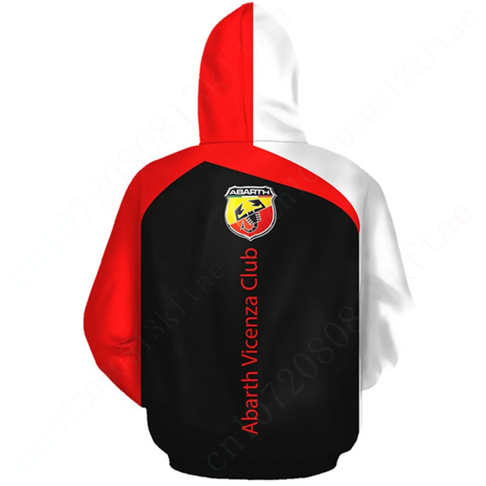 Homens e mulheres Abarth Zip Hoodie, Hoodies Harajuku, Roupa Unissex, Pulôver Impressão 3D, Hoodies Casuais, Camisola Anime