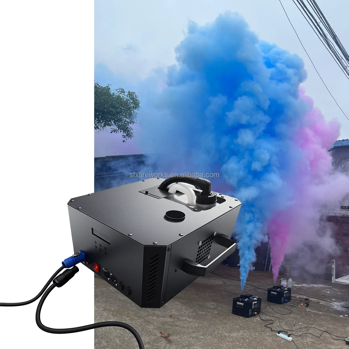 Colorful Air Column Smoke Machine DMX Remote Control Color Vertical Fog Sprayer for Wedding Party Bar Performance Event FX