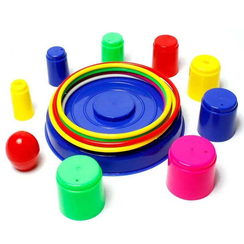 Children\'s Outdoor Sensory Toys Parent-child Interactive Game Creative Stacking Cup Throwing Ring Toy Party Entertainment Games