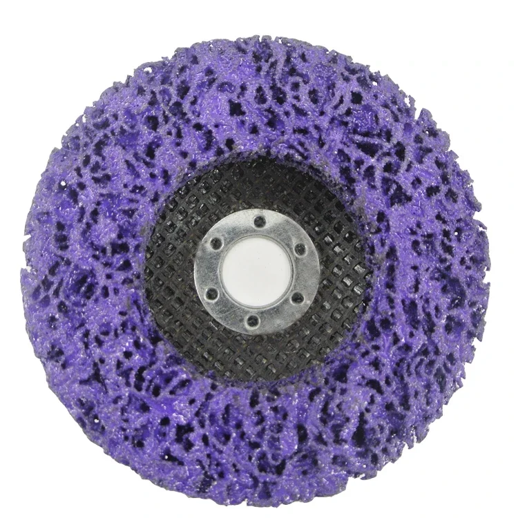 SATC 4 Inch 100mm Flexible Abrasive Strip and Cleaning Disc Purple Polycarbide   for Paint Removing