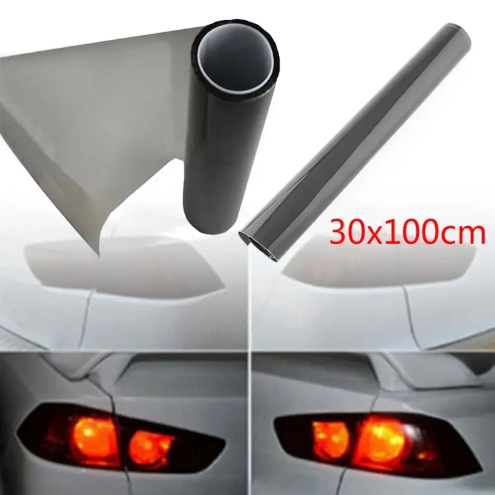 

1Pcs Gloss Light Black Car Lamp Cover Film Taillight Wrap Covering 30x100cm Vinyl Tint Sticker Car Wrap Headlight Film