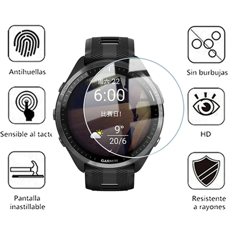 Tempered Glass for Garmin Forerunner 955 745 165 255 255S Film Screen Protector for Garmin Forerunner 955 255 255S Smartwatch