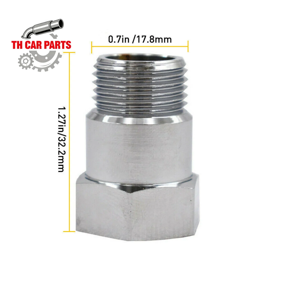 40 pcs Universal M18*1.5 Length 32MM Sensor Adapter Straight O2 Sensor Oxygen Sensor Bung Fitting