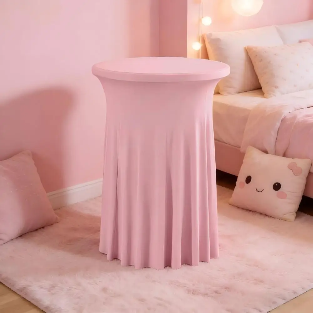 Weiße Farbe, hochwertige Cocktail-Tischdecke, Rock-Stil, modern, elegant, kommerzielle Besprechung, Bar, runde Sonnenblume, elastische Abdeckung – Detail 22