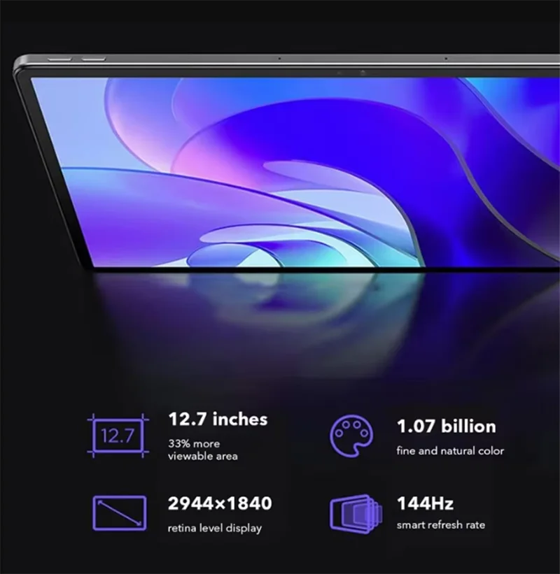الأصلي لينوفو شياو شين باد برو 12.7 بوصة سنابدراجون 870 2944*1840 شاشة الكمبيوتر اللوحي LCD 144 هرتز أندرويد 13 2023 أقراص 128G 256G #2