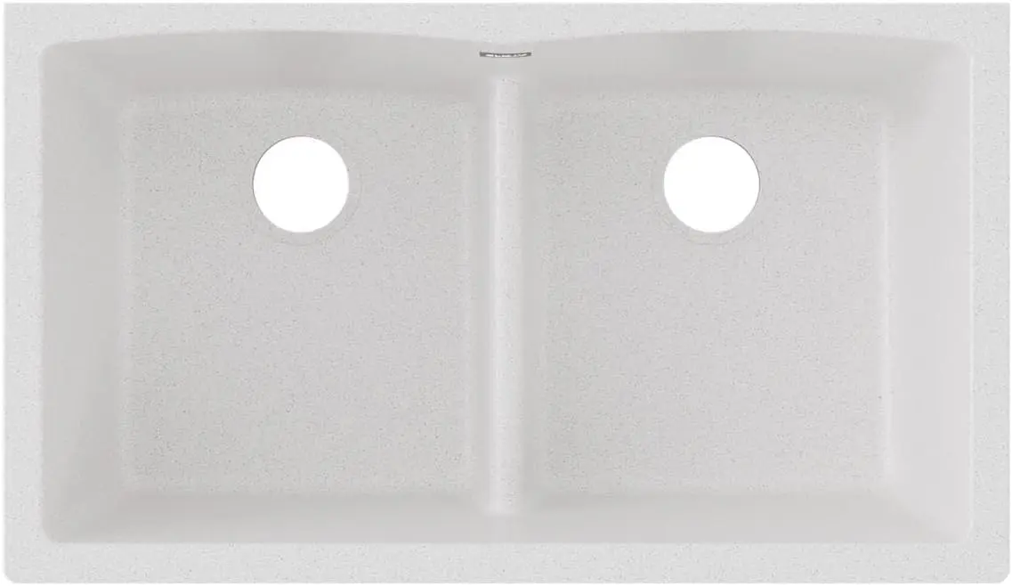 Quartz Classic Edulb3322Wh0 Pia subdermount branca igual com tigela dupla