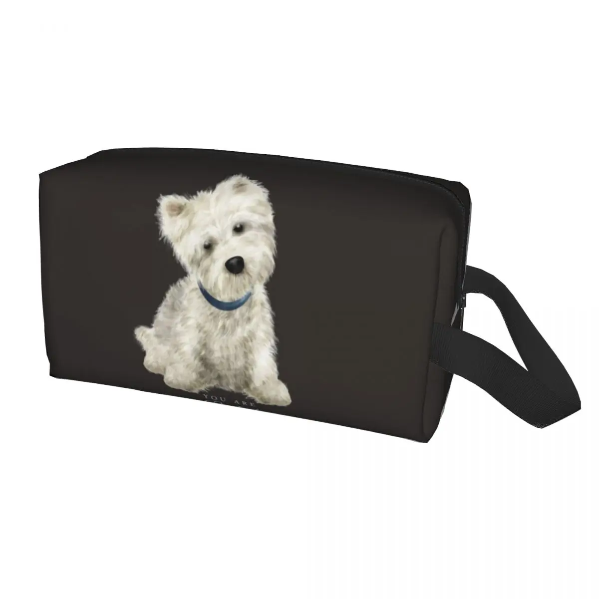 Westie West Highland Terrier Dog Cosmetic Bag Women Kawaii Large Capacity Makeup Case Beauty Storage Toiletry Bags