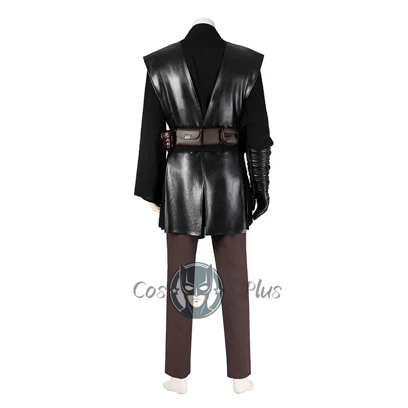 映画アナキン・スカイウォーカーコスプレ衣装トップとパンツマント付きブラックセットハロウィン仮装カーニバルパーティー衣装大人用