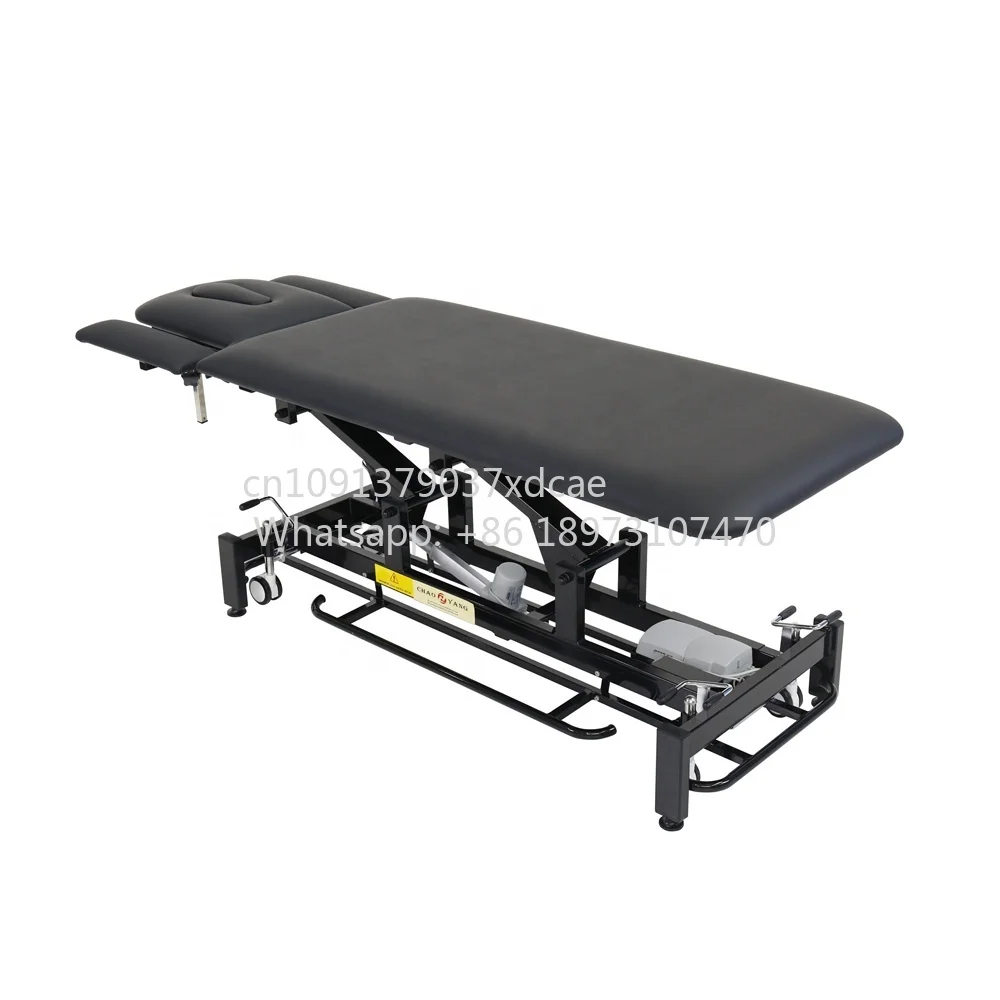 2026Hotwave Physiotherpy 4 Section Electric Lift Massage Bed Treatment Table Exam Bed Chiropractic Table Stretcher Bed Facial
