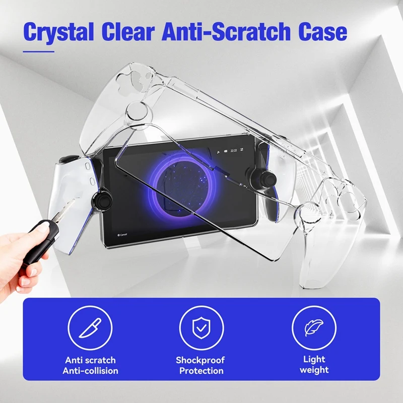Étui de protection transparent en cristal adapté pour PS5, Streaming, Déterminer, PC, Portail, Nouveau