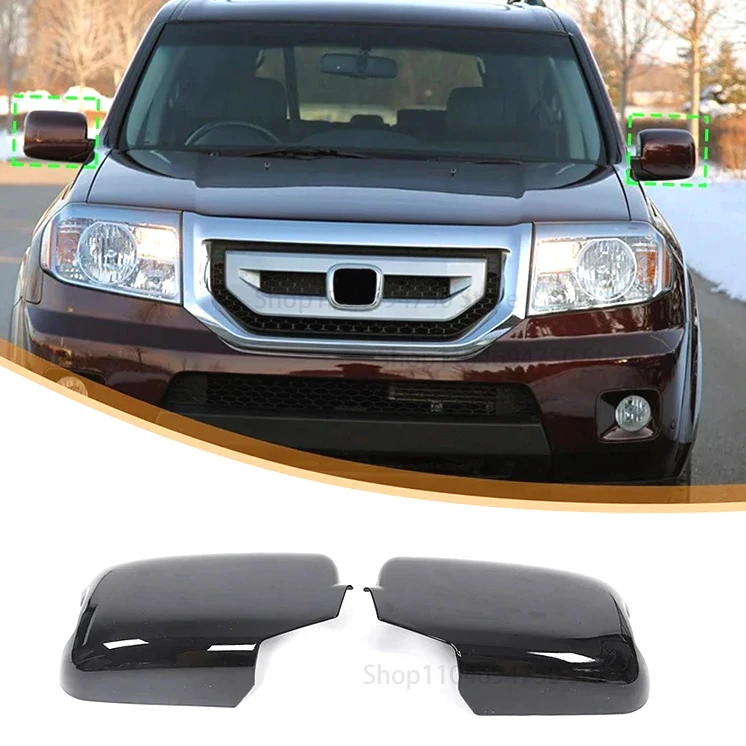 

Для Honda Pilot (2009-2015) 2 шт. ABS черный автомобильный чехол для зеркала заднего вида, декоративная наклейка, аксессуары для внешней защиты автомобиля