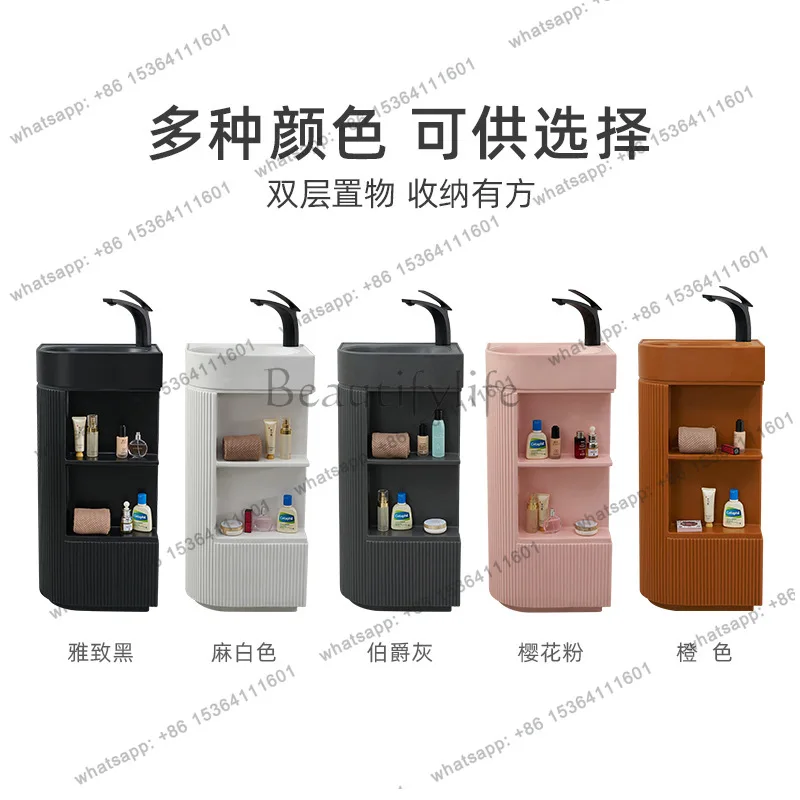 Porcelain generation artificial stone bathroom pillar basin sink floor-to-ceiling vertical wash basin