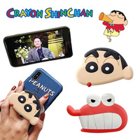 Crayon Shin-chan Universal Phone Socket Stand Bracket Expanding Stand Stretch Grip Phone Holder Kawaii Stand for iPhone Samsung