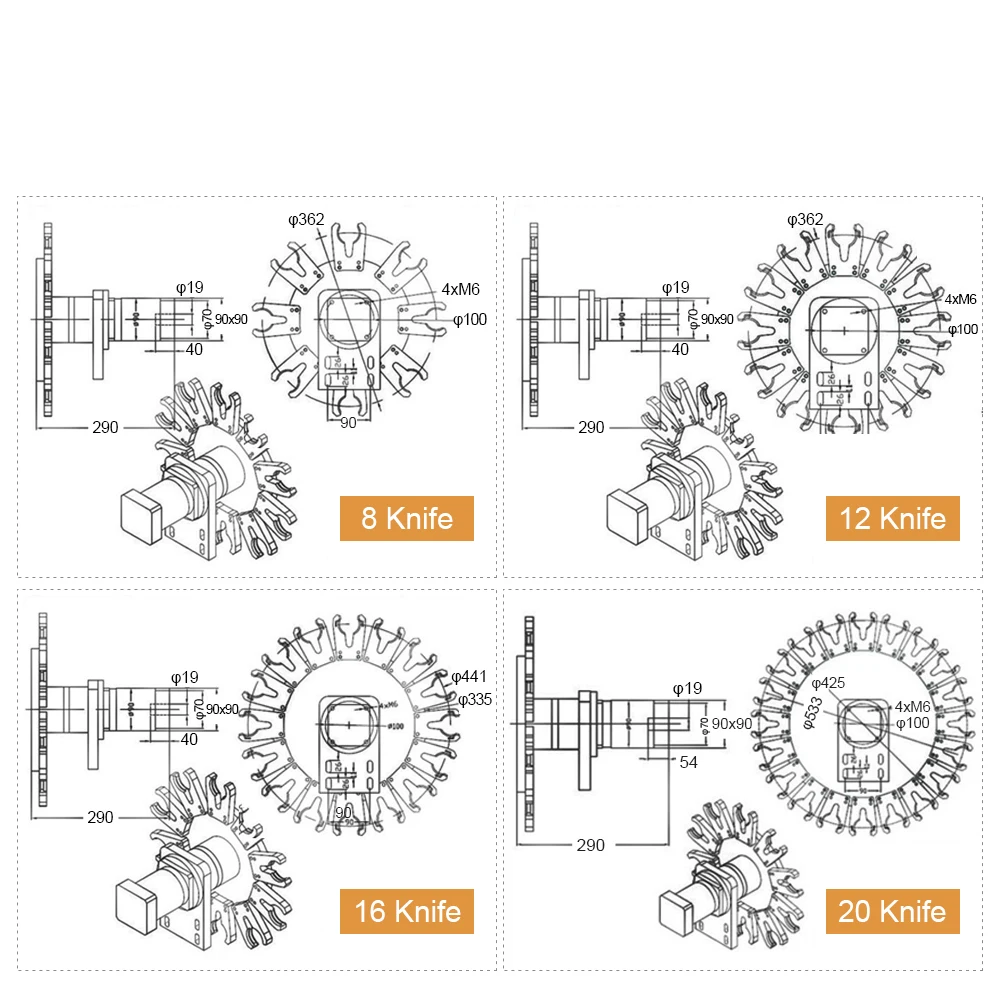 Engraving Machine Tool ISO30 BT30 Automatic Tool Change Rotary With Cylinder CNC Router Spindle Tool Holder 8-20 Stations