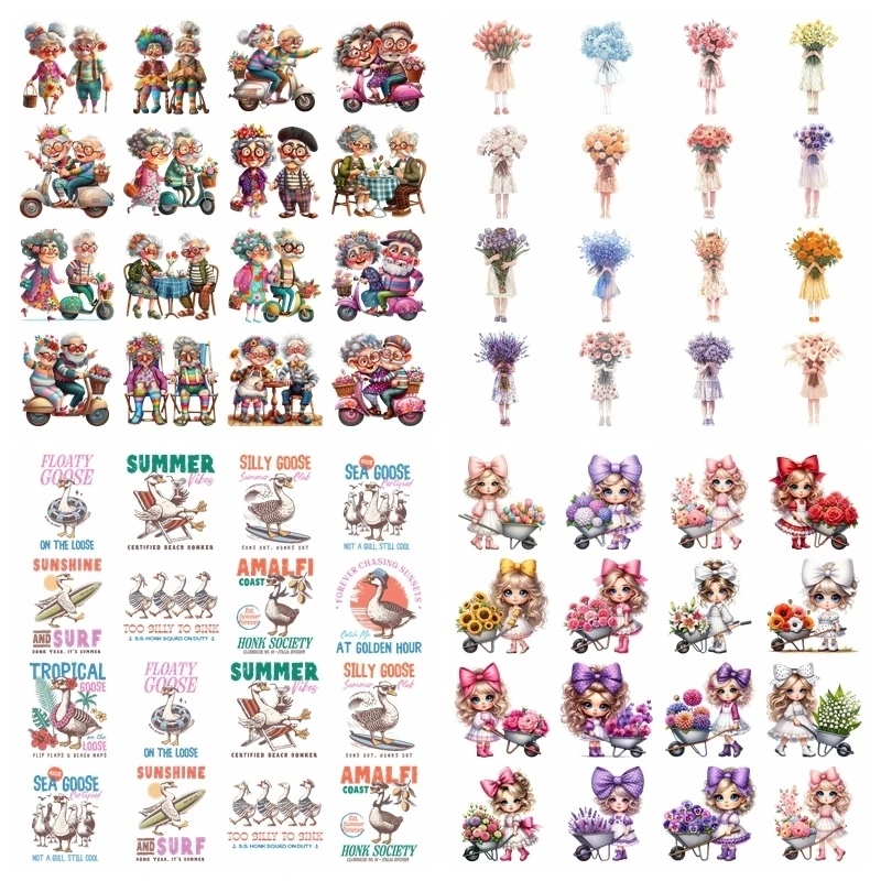 Cartoon My World Alien heat transfer iron on printing vinyl stickers T-shirt stickers DIY Toy doll clothing decoration