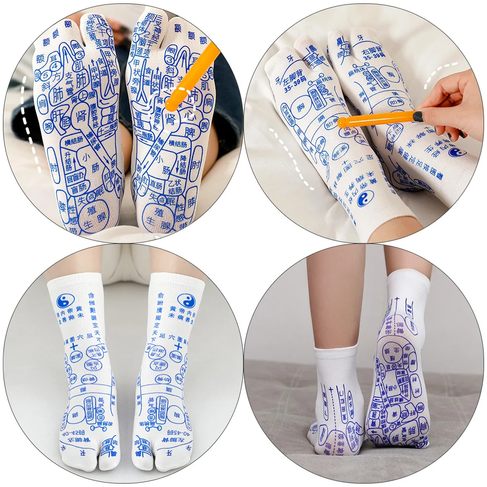 발 마사지 양말 면 Acupoint 마사지 통기성 압력 컴포트 여성 성인 친화적 인 원활한 오래 지속