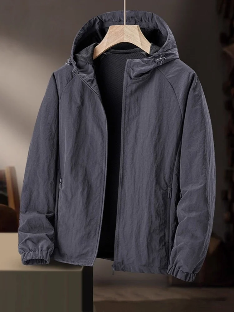 

Men's Casual Loose Fit Windproof Waterproof Wear-resistant Breathable Tee-proof Jaet Autumn Spring Coat Mexican