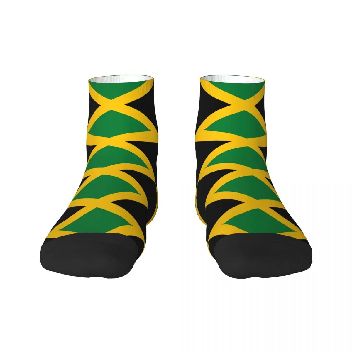 Funny Jamaican Flag Socks Women Men Warm 3D Printing Patriotism Football Sports Socks