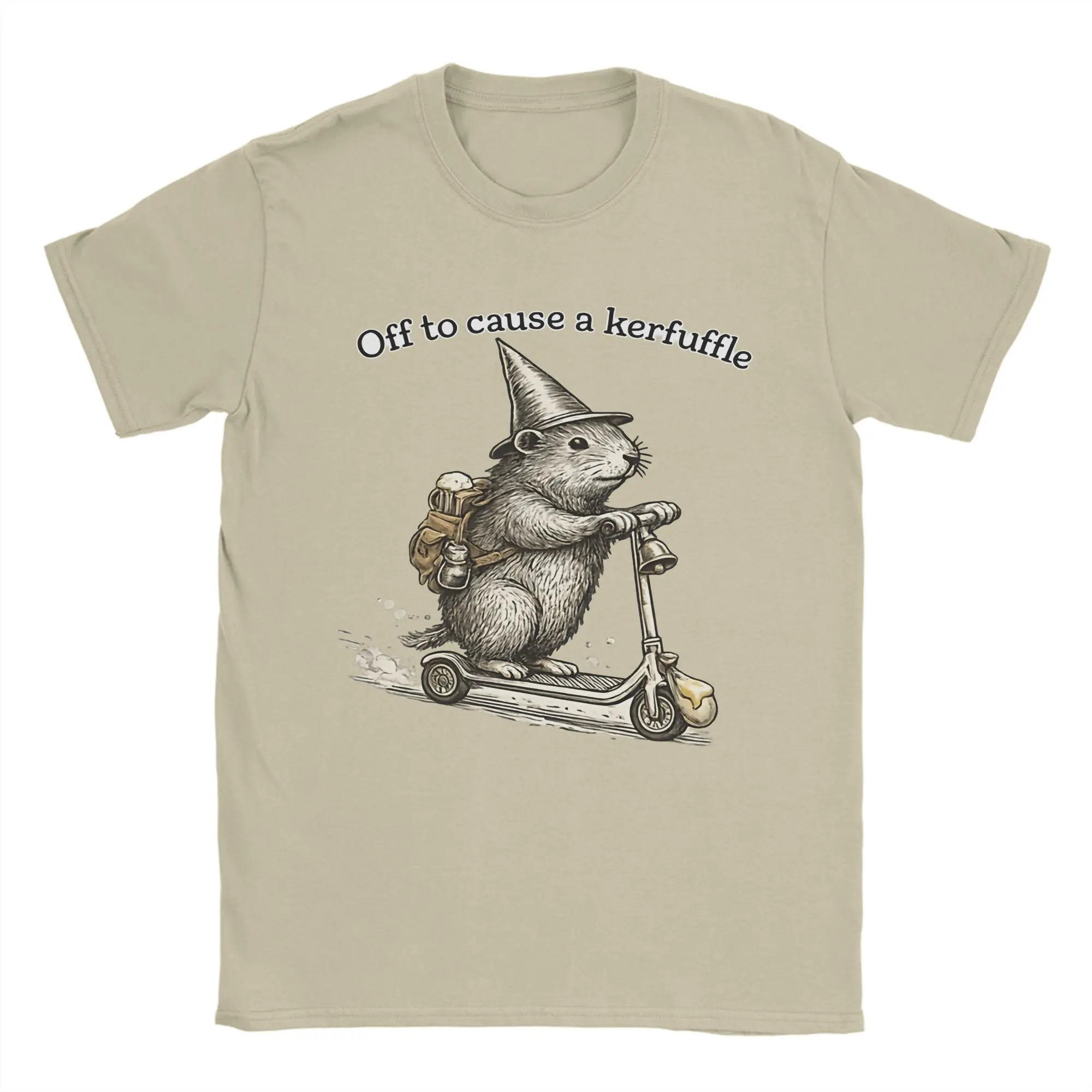Men Women Off To Cause A Kerfuffle T Shirt Humor 100% Cotton Clothing Funny Short Sleeve Crewneck Tee Shirt Gift Idea T-Shirt