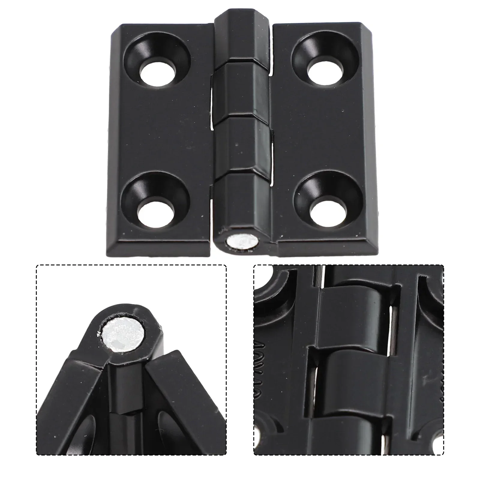 1Pcs Zinc Alloy Butt Hinge Metal Black Door Hinges 40*40mm 50*50mm 60*60mm For Cabinets/boxes/furniture Hardware Accessories