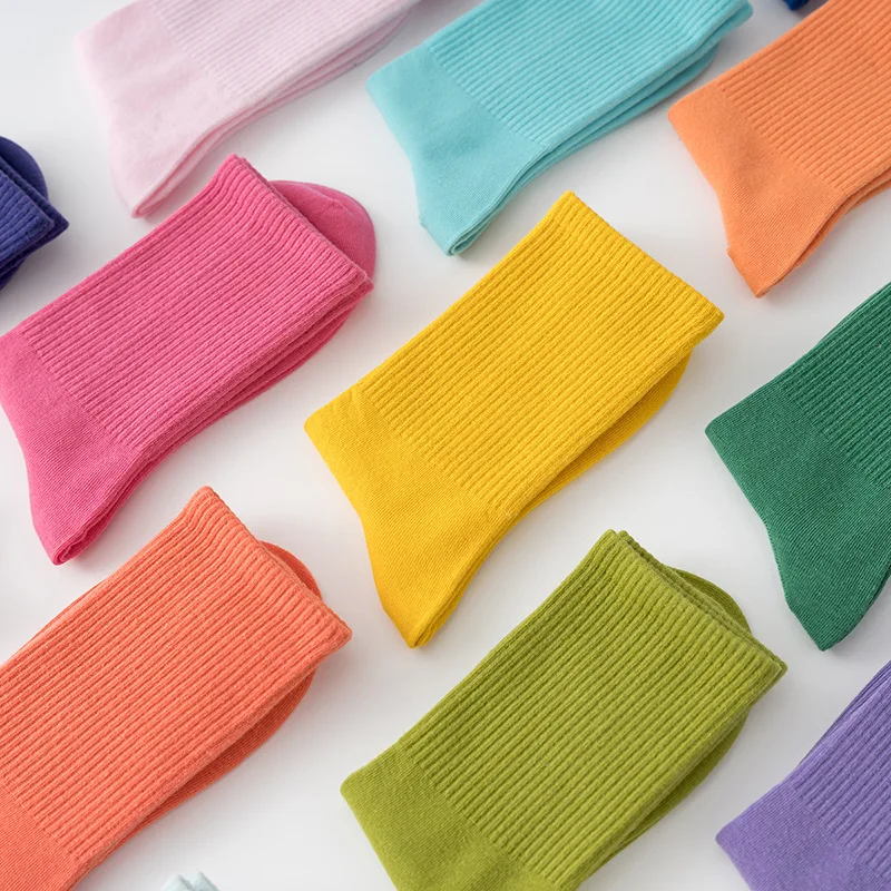1 Paar Damensocken, rot, weiß, schwarz, Söckchen, atmungsaktiv, sportlich, bequem, einfarbig, Baumwolle, Bodensocken für Mädchen, Strumpfwaren – Detail 2