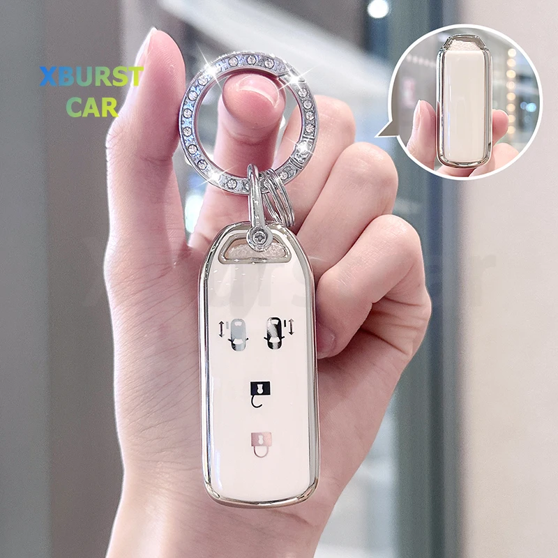 TPU Shell Keyless Protector Keychain for Honda N-BOX Custom JF3 JF4 N-BOX+Plus N-One N Wagon N-BOX JF1 JF2 Car Key Case Cover