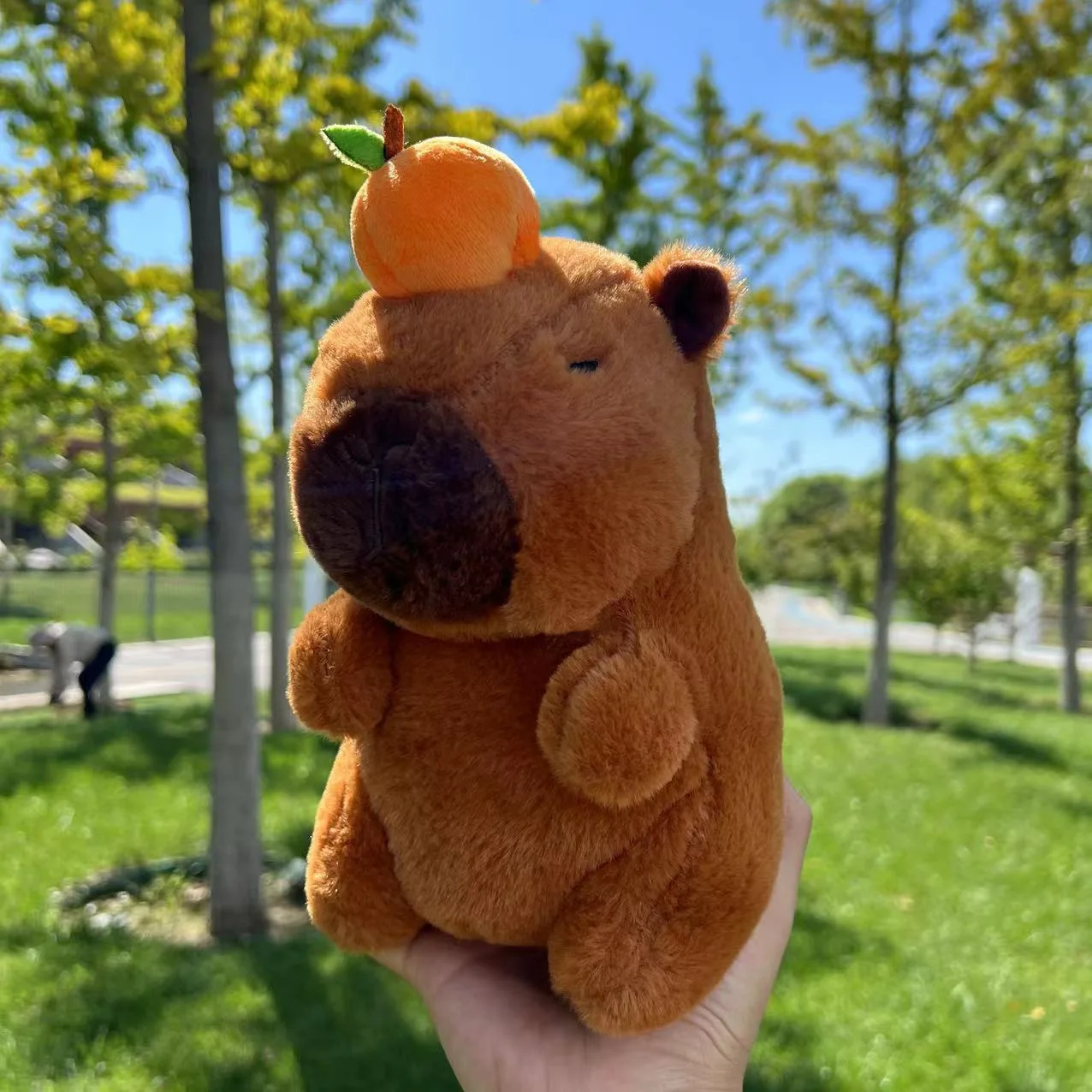 New 23cm Capybara Plush Toy Simulation Capibara Anime Fluffty Toy Cute Soft Stuffed Animals Doll Plush Christmas Gifts for Kids