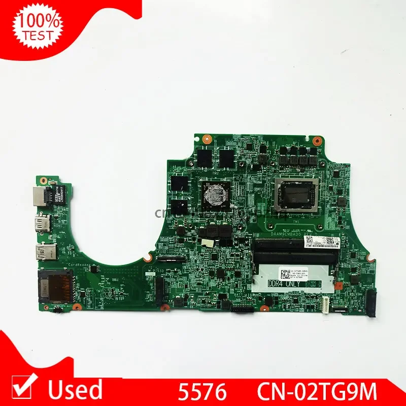 Used FOR DELL Inspiron 5576 AM9C 02TG9M CN-02TG9M Radeon RX 560 GPU Laptop Motherboard AMD AMDFX9830 DAAM9MBAD0 Main Board