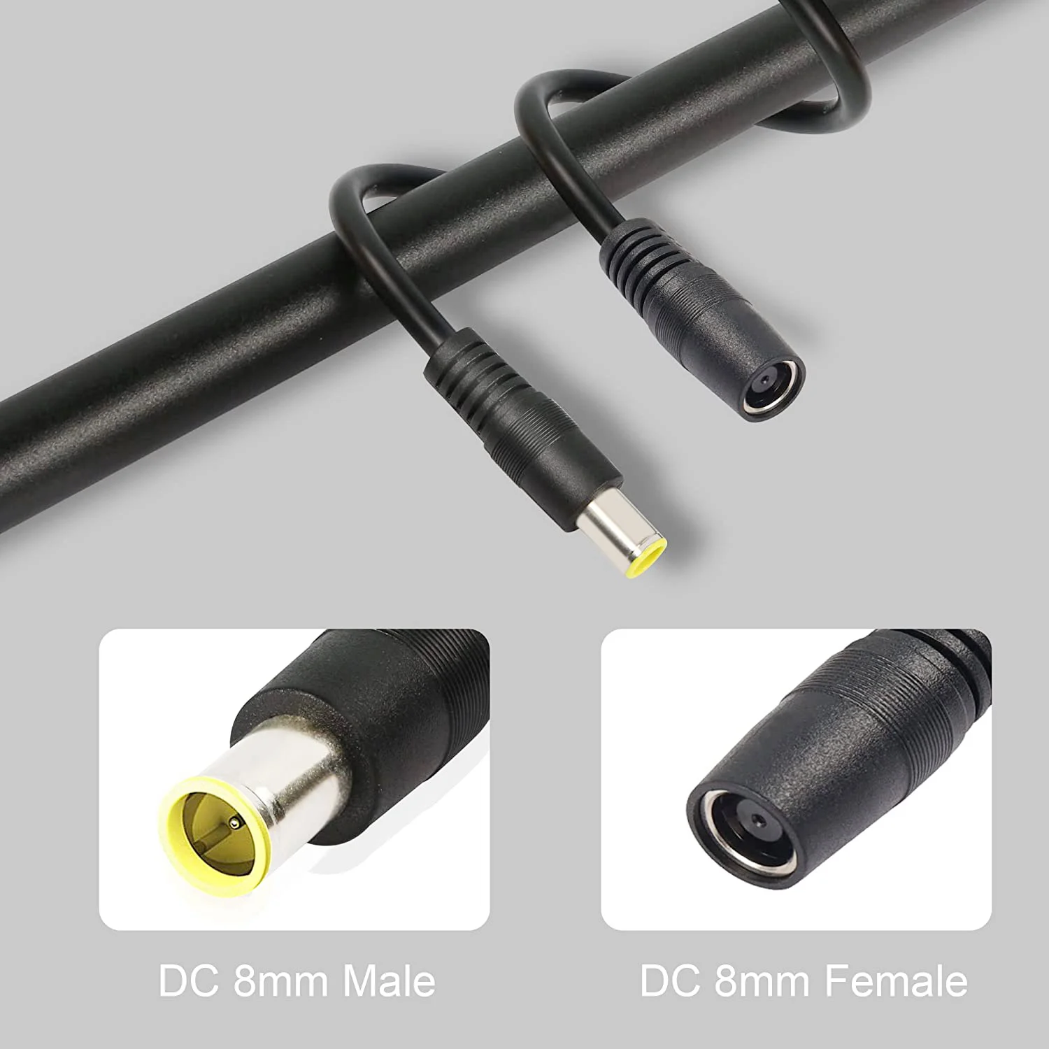 14AWG DC Power 8mm Female to Male Adapter Extension Cable for Goal Zero Gz Yeti Jackery Solar Panel Generator Portable Power