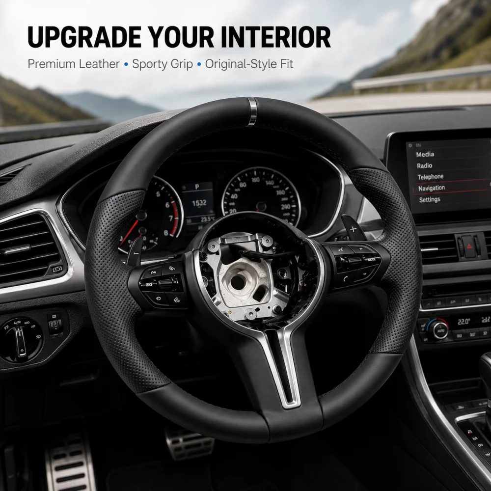 With Silvery Mark For BMW M3 M5 F20 F22 F23 F30 F33 F34 X1 F48 X5 F15 X3 F25 F80 E90 E70 E84 M Series Interior Steering Wheel