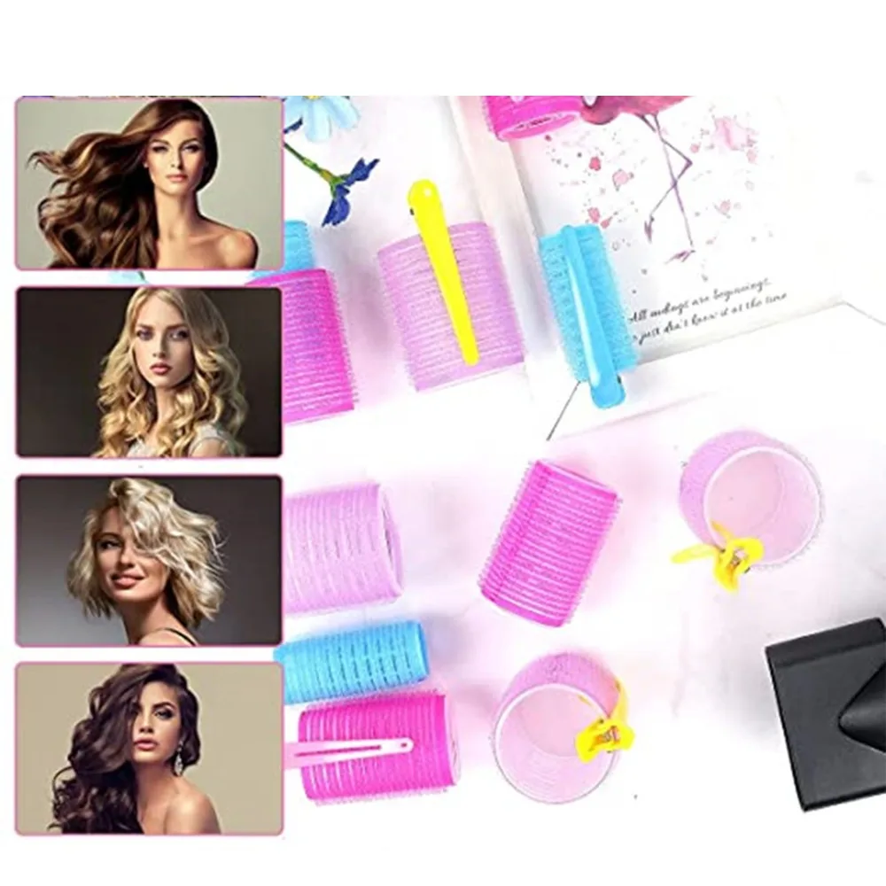 Easy to Use Self Grip Hair Roller Set Durable Professional Hair Curlers Roller Plastic Resin Hair Roller Set Home Use