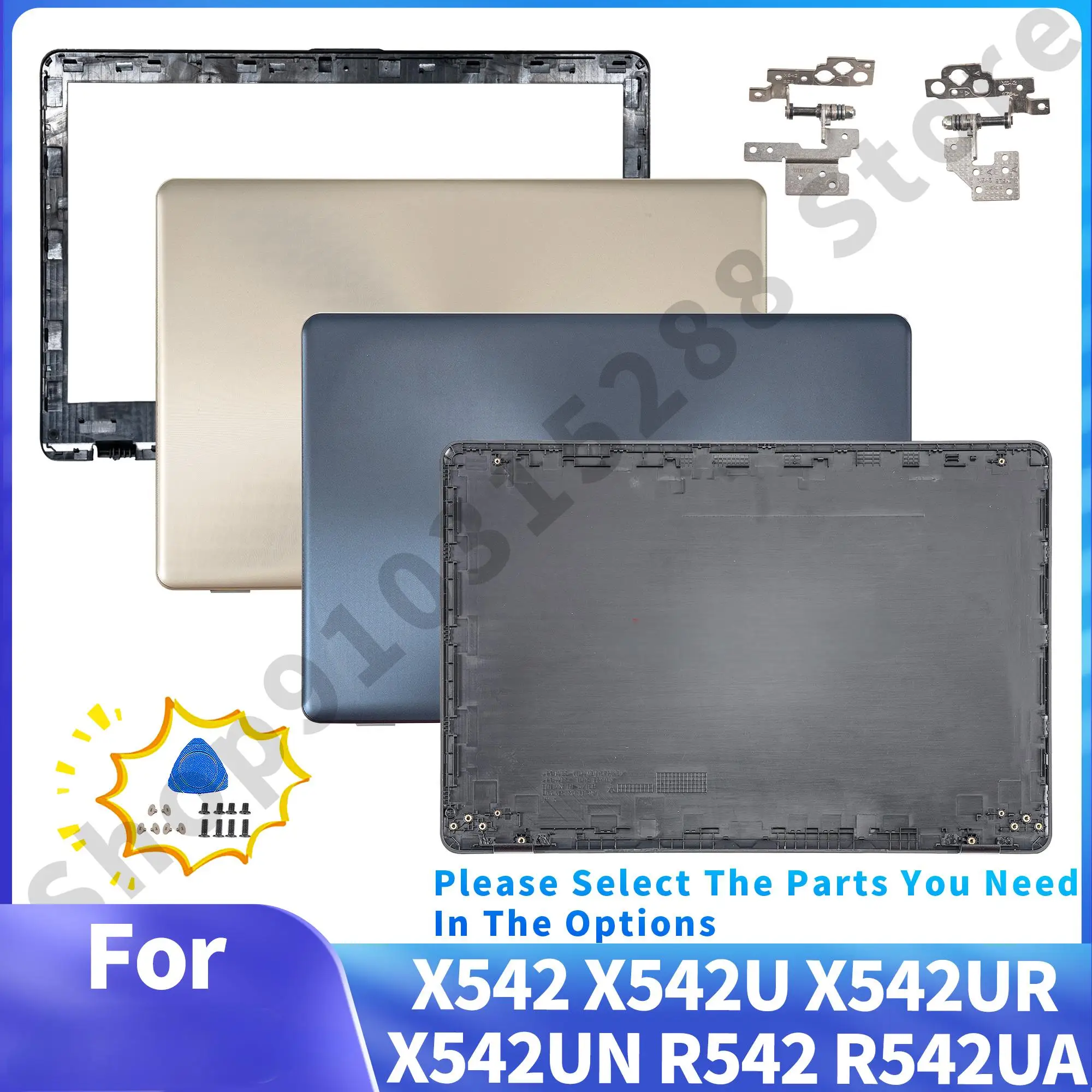 

New LCD Back Cover/Bezel For X542 X542U X542UR/UN FL8000U A580U F580 V587U R542 R542UA Front Bezel Laptop Cases Replace