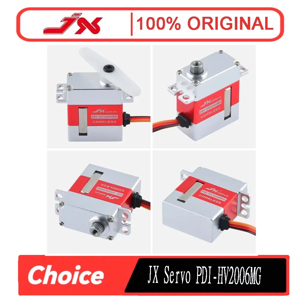 

JX New Servo PDI-HV2006MG 6.2kg Metal Gear Full CNC Coreless HV Digital Servo for RC Glider 500 Class Heli Tail And Swashplate